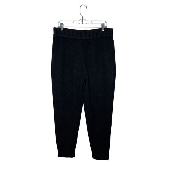 NWT Express Black Ribbed Waistband Knit Jogger Women's Pants Size L - Picture 1 of 11